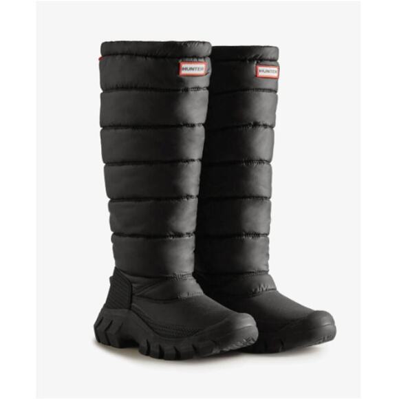 NIB Hunter Women's Black Intrepid Insulated Tall Snow Boots Size 6 - Picture 1 of 11